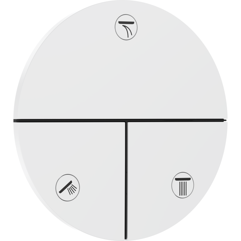 Zawór odcinający do 3 odbiorników, podtynkowy Biały Matowy ShowerSelect Comfort S HANSGROHE 15558700