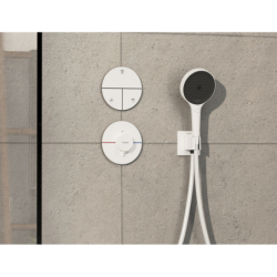 Zawór odcinający do 3 odbiorników, podtynkowy Biały Matowy ShowerSelect Comfort S HANSGROHE 15558700