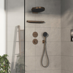 Bateria termostatyczna, podtynkowa Brąz Szczotkowany ShowerSelect Comfort S HANSGROHE 15559140