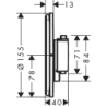 Bateria termostatyczna, podtynkowa Brąz Szczotkowany ShowerSelect Comfort S HANSGROHE 15559140