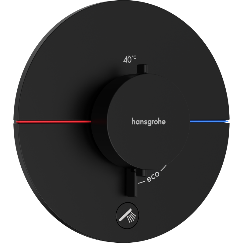Bateria termostatyczna do 1 odbiornika z dodatkowym wyjściem, podtynkowa Czarny Matowy ShowerSelect Comfort S HANSGROHE 15562670