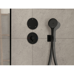 Bateria termostatyczna do 1 odbiornika z dodatkowym wyjściem, podtynkowa Czarny Matowy ShowerSelect Comfort S HANSGROHE 15562670