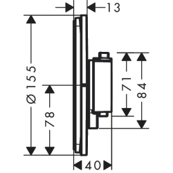 Bateria termostatyczna do 1 odbiornika z dodatkowym wyjściem, podtynkowa Biały Matowy ShowerSelect Comfort S HANSGROHE 15562700