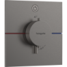 Bateria termostatyczna do 1 odbiornika, podtynkowa Czarny Chrom Szczotkowany ShowerSelect Comfort E HANSGROHE 15571340