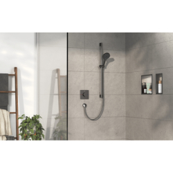 Bateria termostatyczna do 1 odbiornika, podtynkowa Czarny Chrom Szczotkowany ShowerSelect Comfort E HANSGROHE 15571340