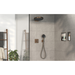 Bateria termostatyczna do 2 odbiorników, podtynkowa Brąz Szczotkowany ShowerSelect Comfort E HANSGROHE 15572140