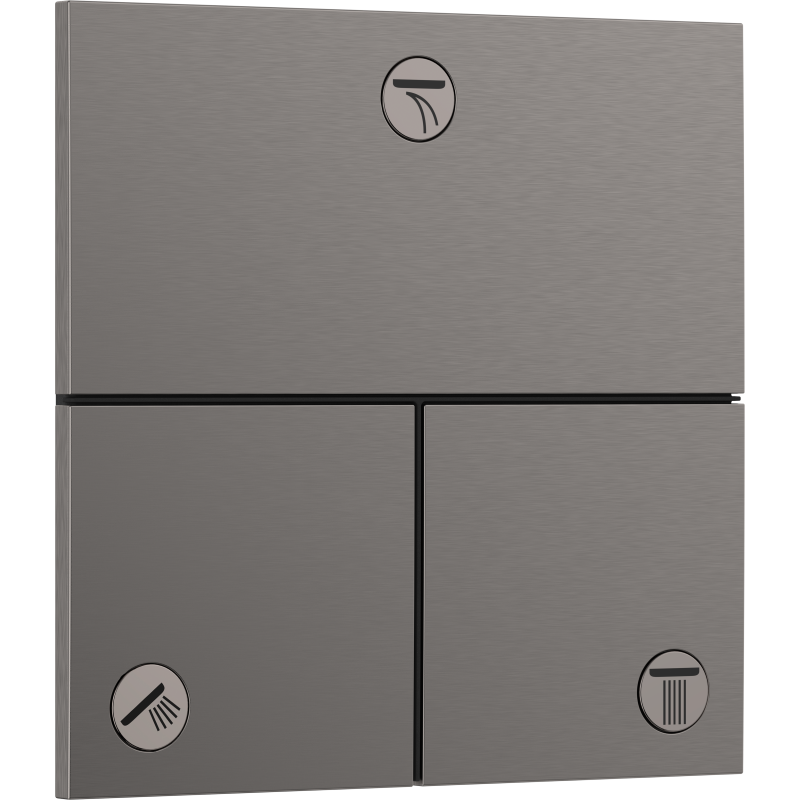 Zawór odcinający do 3 odbiorników, podtynkowy Czarny Chrom Szczotkowany ShowerSelect Comfort E HANSGROHE 15573340