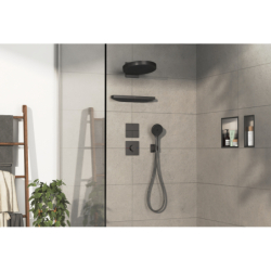 Zawór odcinający do 3 odbiorników, podtynkowy Czarny Chrom Szczotkowany ShowerSelect Comfort E HANSGROHE 15573340