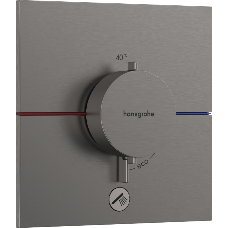 Bateria termo. do 1 odbiornika z dodatkowym wyjściem, podtynkowa Czarny Chrom brushed ShowerSelect Comfort E HANSGROHE 15575340