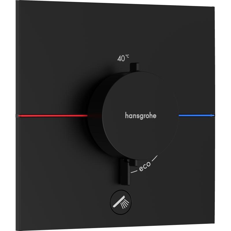 Bateria termostatyczna do 1 odbiornika z dodatkowym wyjściem, podtynkowa Czarny Matowy ShowerSelect Comfort E HANSGROHE 15575670
