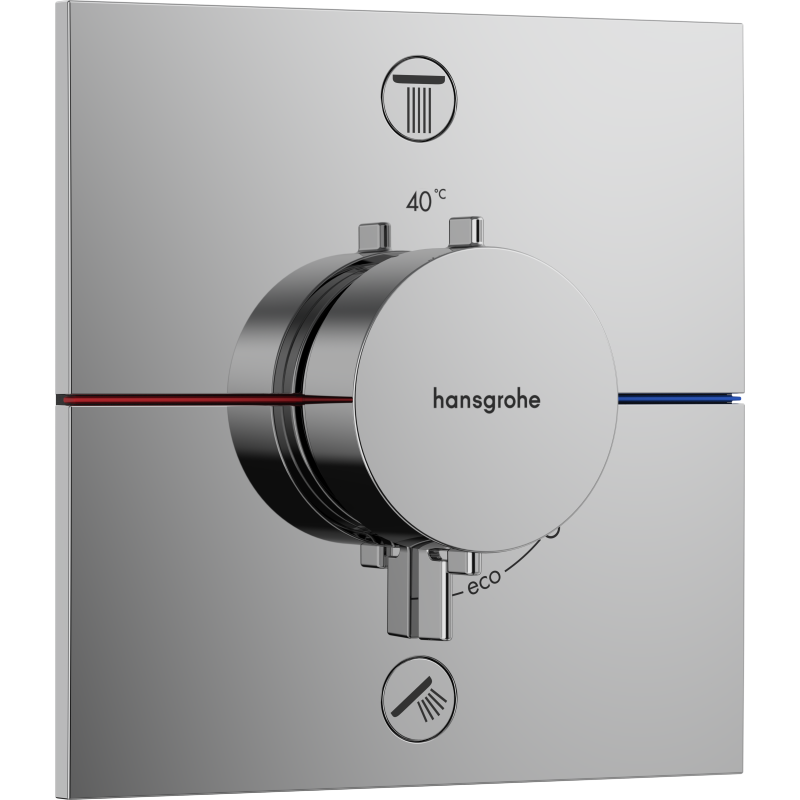 Bateria termostatyczna do 2 odbiorników, podtynkowa Chrom ShowerSelect Comfort E HANSGROHE 15578000