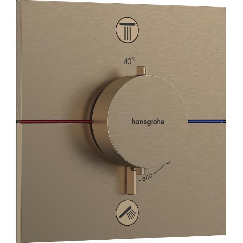Bateria termostatyczna do 2 odbiorników, podtynkowa Brąz Szczotkowany ShowerSelect Comfort E HANSGROHE 15578140