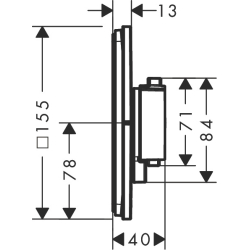Bateria termostatyczna do 1 odbiornika, podtynkowa Brąz Szczotkowany ShowerSelect Comfort Q HANSGROHE 15581140