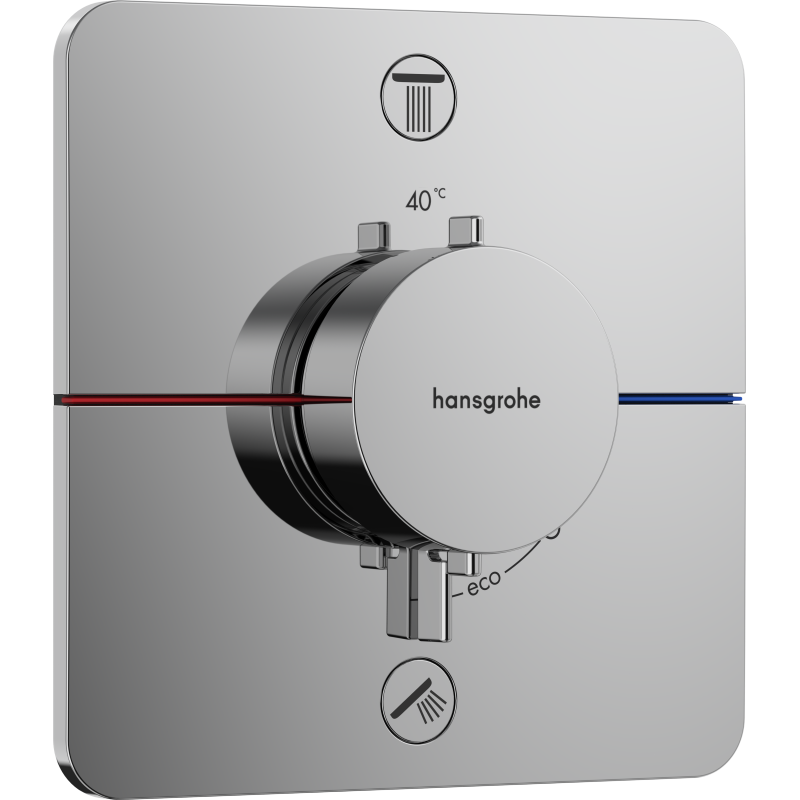 Bateria termostatyczna do 2 odbiorników, podtynkowa Chrom ShowerSelect Comfort Q HANSGROHE 15586000