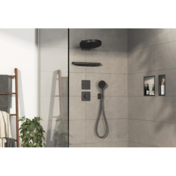 Zawór odcinający do 3 odbiorników, podtynkowy Czarny Chrom Szczotkowany ShowerSelect Comfort Q HANSGROHE 15587340