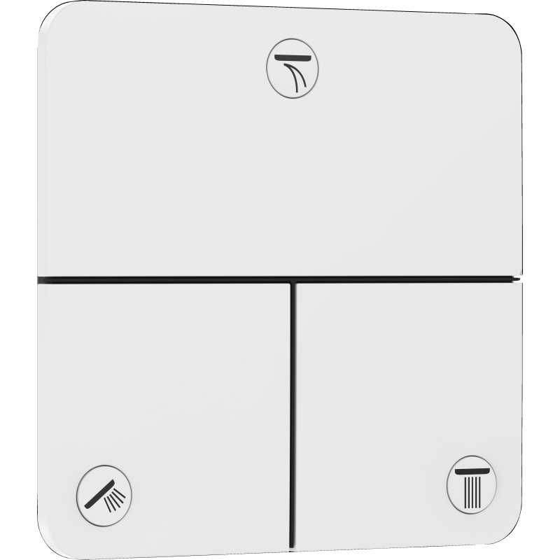 Zawór odcinający do 3 odbiorników, podtynkowy Biały Matowy ShowerSelect Comfort Q HANSGROHE 15587700