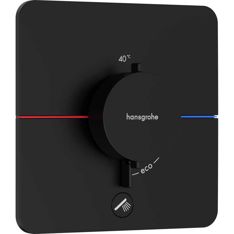 Bateria termostatyczna do 1 odbiornika z dodatkowym wyjściem, podtynkowa Czarny Matowy ShowerSelect Comfort Q HANSGROHE 15589670