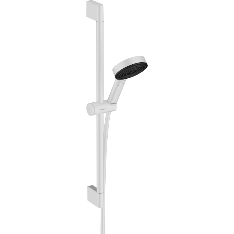 Zestaw prysznicowy 105 3jet Relaxation EcoSmart z drążkiem 65 cm Biały Matowy Pulsify Select S HANSGROHE 24161700