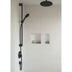 Zestaw prysznicowy 105 3jet Relaxation EcoSmart z drążkiem 90 cm Czarny Matowy Pulsify Select S HANSGROHE 24171670