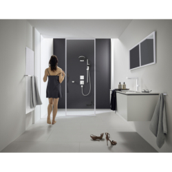Zestaw prysznicowy 105 3jet Relaxation EcoSmart z drążkiem 90 cm Biały Matowy Pulsify Select S HANSGROHE 24171700