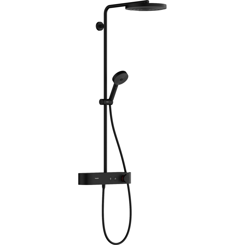 Komplet prysznicowy 260 1jet EcoSmart z termostatem ShowerTablet Select 400 Czarny Matowy Pulsify S HANSGROHE 24221670