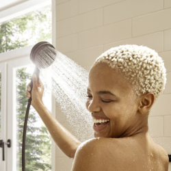 Komplet prysznicowy 260 1jet EcoSmart z termostatem ShowerTablet Select 400 Czarny Matowy Pulsify S HANSGROHE 24221670