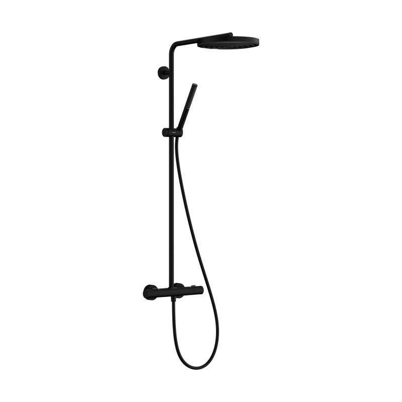 Komplet prysznicowy 260 1 jet EcoSmart z termostatem Czarny Matowy Pulsify S Puro HANSGROHE 24223670