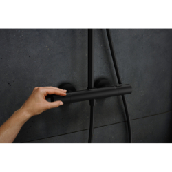 Komplet prysznicowy 260 1 jet EcoSmart z termostatem Czarny Matowy Pulsify S Puro HANSGROHE 24223670