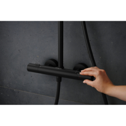 Komplet prysznicowy 260 1 jet EcoSmart z termostatem Czarny Matowy Pulsify S Puro HANSGROHE 24223670