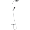 Komplet prysznicowy 260 1jet EcoSmart z termostatem i główką prysznicową 3jet, wannowy Chrom Pulsify S Puro HANSGROHE 24232000