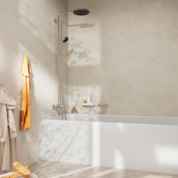 Komplet prysznicowy 260 1jet EcoSmart z termostatem i główką prysznicową 3jet, wannowy Chrom Pulsify S Puro HANSGROHE 24232000