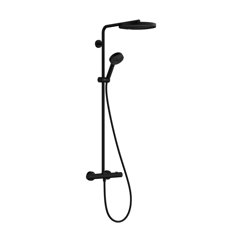 Komplet prysznicowy 260 1 jet z Ecostat Fine i główką prysznicową 3jet Czarny Matowy Pulsify S Puro HANSGROHE 24236670