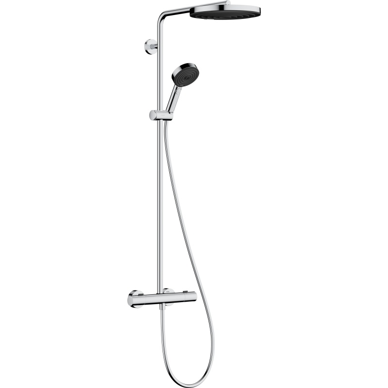 Komplet prysznicowy 260 1jet EcoSmart z Ecostat Fine i główką prysznicową 3jet Chrom Pulsify S Puro HANSGROHE 24237000