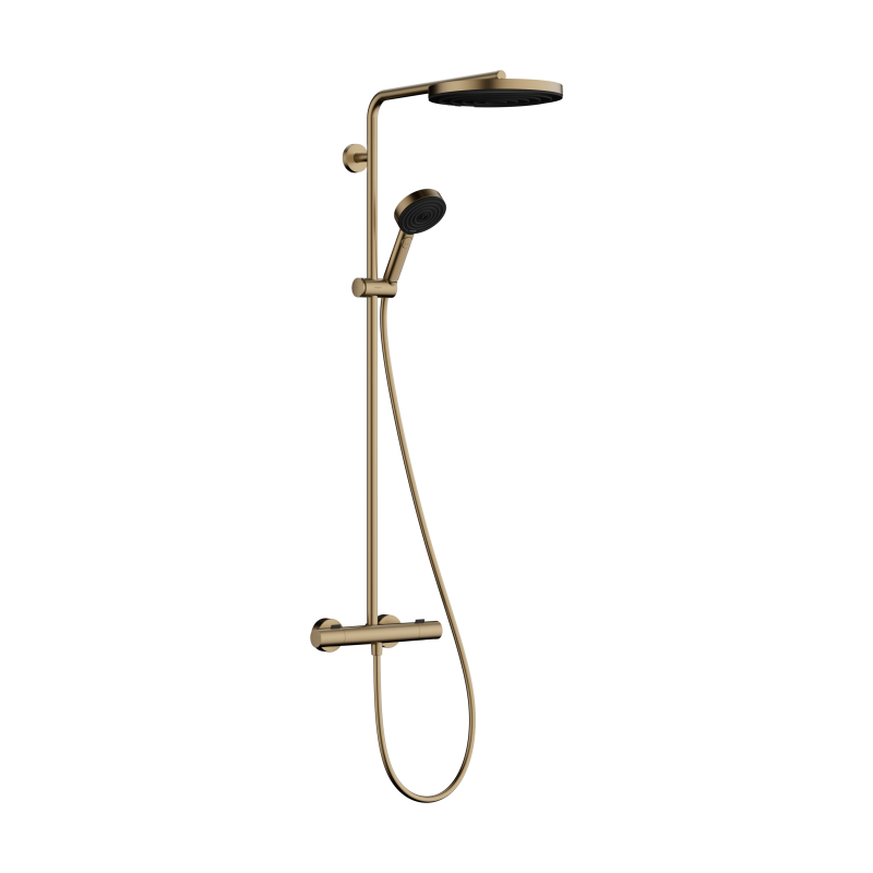 kpl prysznicowy 260 1jet EcoSmart z Ecostat Fine i główką prysznicową 3jet Brąz Szczotkowany Pulsify S Puro HANSGROHE 24237140