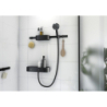 Pakiet Główka 105 3jet Activation EcoSmart, bat. prysz., termo., panel 70 cm Set akces. Czarny mat WallStoris HANSGROHE 24250670