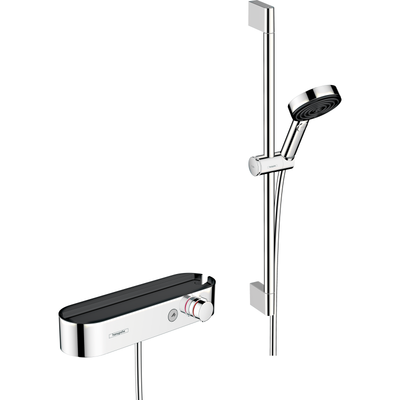 System prysznic 105 3jet Relaxation z drążkiem 65 cm i termo. bat prysznic, natynkowy Chrom Pulsify Select S HANSGROHE 24260000