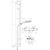Sys. prysz. 105 3jet Relaxation EcoSmart drążek 90 cm i termo. bat. Ecostat Fine, Chrom Pulsify Select S HANSGROHE 24261000