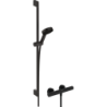 Sys. prysz. 105 3jet Relaxation EcoSmart drążek 90 cm i termo. bat. Ecostat Fine, Czarny mat Pulsify Select S HANSGROHE 24261670