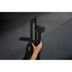 Sys. prysz. 105 3jet Relax EcoSmart drążek 90 cm i termo. bat. Ecostat Element, Czarny mat Pulsify Select S HANSGROHE 24271670