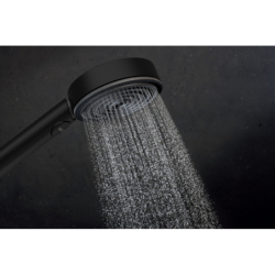 Sys. prysz. 105 3jet Relax EcoSmart drążek 90 cm i termo. bat. Ecostat Element, Czarny mat Pulsify Select S HANSGROHE 24271670