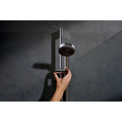 Sys. prysz. 105 3jet Relaxation EcoSmart drążek 65 cm i termo. bat. Ecostat Element, Chrom Pulsify Select S HANSGROHE 24272000