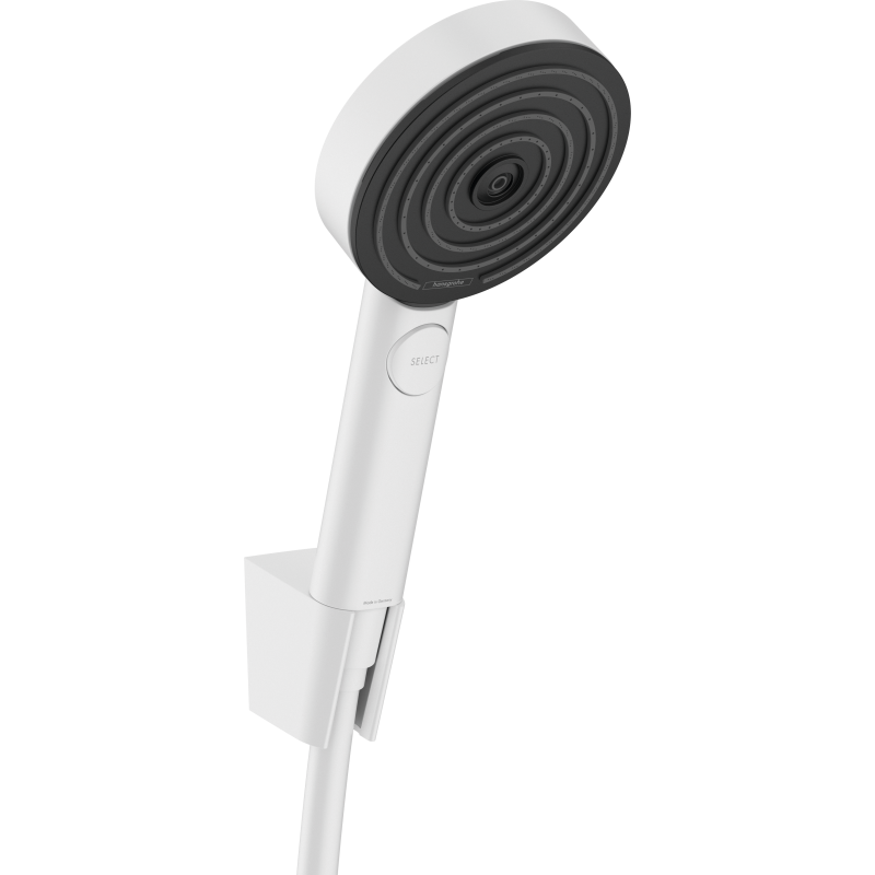 Punktowy zestaw prysznicowy 105 3jet Relaxation EcoSmart z wężem 160 cm Biały Matowy Pulsify Select S HANSGROHE 24305700