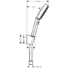 Punktowy zestaw prysznicowy 105 3jet Relaxation EcoSmart z wężem 160 cm Biały Matowy Pulsify Select S HANSGROHE 24305700