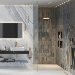 Głowica prysznicowa 260 1jet EcoSmart Brąz Szczotkowany Pulsify E HANSGROHE 24331140