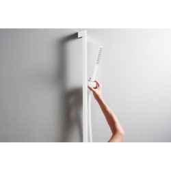 Zestaw prysznicowy 100 1jet EcoSmart+ z drążkiem 65 cm Biały Matowy Pulsify S HANSGROHE 24373700