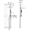 Zestaw prysznicowy 100 1jet EcoSmart z drążkiem 90 cm Czarny Matowy Pulsify S HANSGROHE 24382670