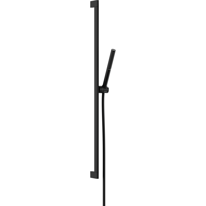 Zestaw prysznicowy 100 1jet EcoSmart+ z drążkiem 90 cm Czarny Matowy Pulsify S HANSGROHE 24383670