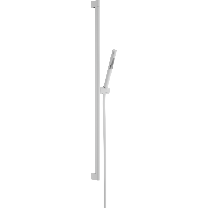 Zestaw prysznicowy 100 1jet EcoSmart+ z drążkiem 90 cm Biały Matowy Pulsify S HANSGROHE 24383700