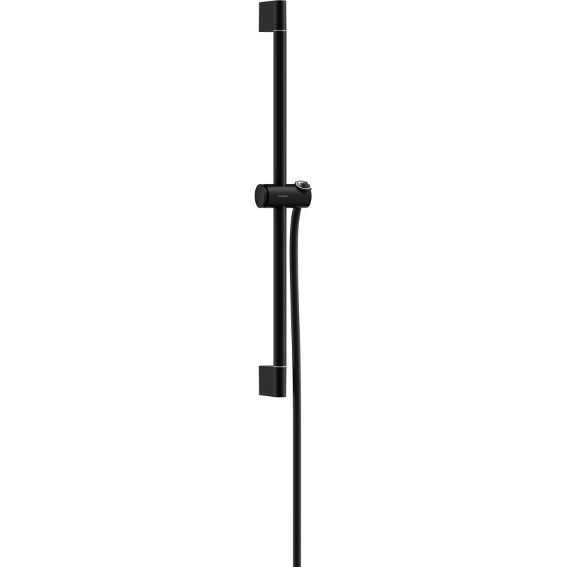 Drążek prysznic Pulsify S 65 cm z suwakiem PushSlider i wężem prysznicowym Isiflex 160cm Czarny Matowy Unica HANSGROHE 24400670