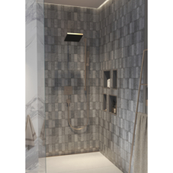 Drążek prysznic E Puro 90 cm z suwakiem EasySlide i wężem prysznicowym Isiflex 160cm Brąz Szczotkowany Unica HANSGROHE 24403140